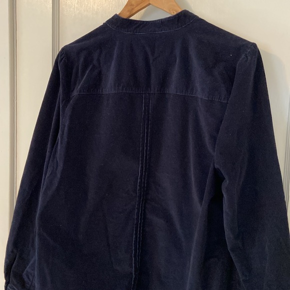 Like new navy blue Corduroy Button-Up Shirt or Shacket 🫐 - Picture 8 of 11